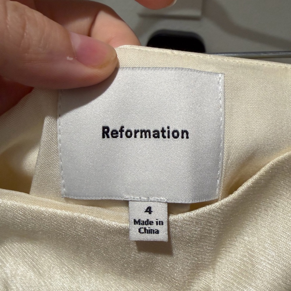 Reformation Mika Two Piece cream NWOT - Picture 12 of 12